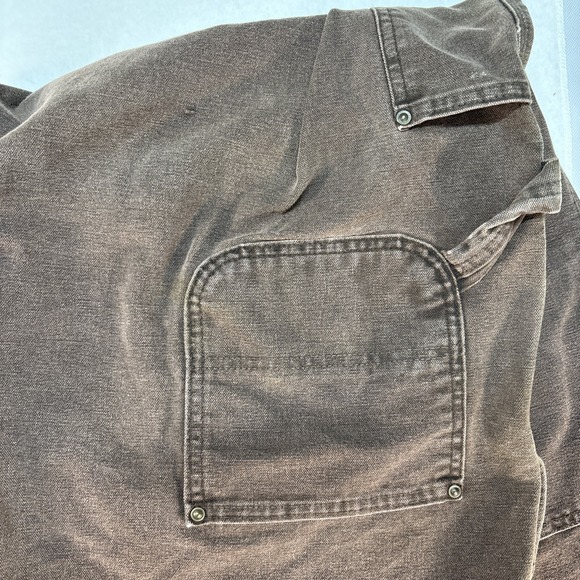 Carhartt Brown Bib Overalls 48x30 Double Knee -Made In USA (Send Offers) - Picture 7 of 11